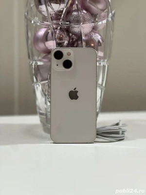 iPhone 13 Mini Alb   128GB   Ca Nou   Baterie 100%