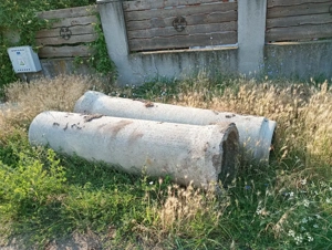 Vand tuburi de beton armat 230cmX6cmgrosimeX40cm interior folosite