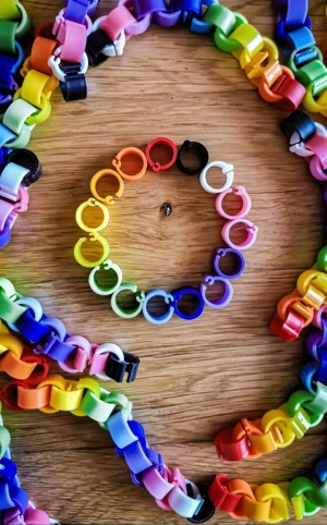 OFERTA Inele Clips-uri Colorate Pasari  Cabluri  Fire - 15 Culori