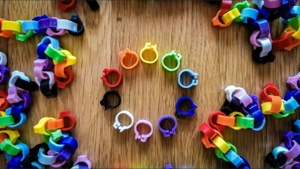 OFERTA Inele Clipsuri Colorate Pasari  Cabluri  Fire - 10 Culori