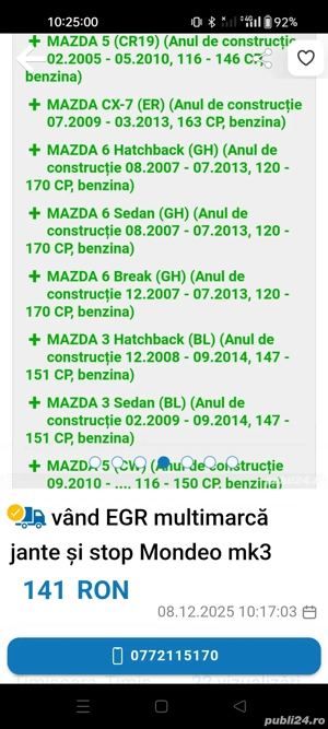 vând Stop EGR Jante complete aliaj R16 Ford Focus, Mondeo, C-Max 5x108 ET 52.5 - imagine 10