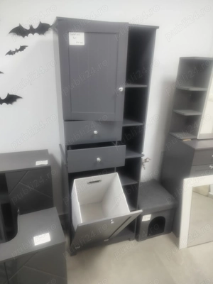 Mobilier de baie înalt cu șase rafturi deschise. - imagine 2