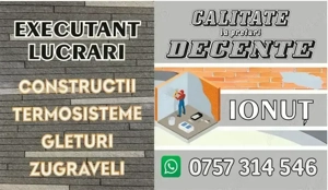 Amenajări interioare și exterioare lucrai în Construcții 