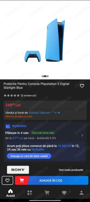Protecție pentru Consola Playstation 5 Digital Starlight Blue - imagine 4