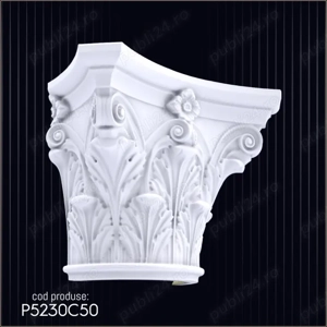 Capitel floral din poliuretan dur pentru interior si exterior