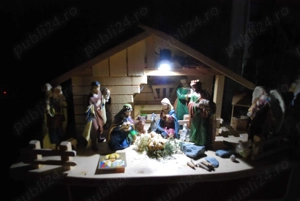 superb set Craciun Nasterea Domnului dimensiune mare 75x35x40cm