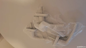 Mâner de Fereastră cu Închidere 4-Piese Aluminiu Solid pentru Feronerie   Argintiu