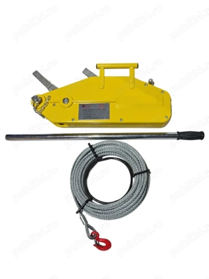Troliu manual cu levier  Tirfor manual cu 20 metri de cablu