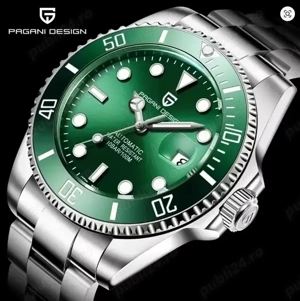 PAGANI DESIGN Ceramic Bezel Automatic Sapphire Glass Hulk Submariner 43 mm mecanism japonez Seiko NH