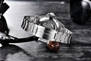 PAGANI DESIGN Ceramic Bezel Automatic Sapphire Glass Hulk Submariner 43 mm mecanism japonez Seiko NH - imagine 5