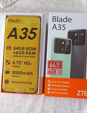 Telefon mobil Zte Blade A35  64GB  nou  - imagine 3