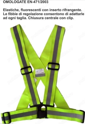 Bretele vesta reflectorizanta sport bicicleta one size reglabile - imagine 3