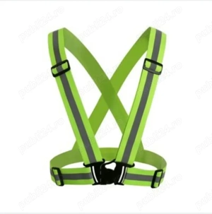 Bretele vesta reflectorizanta sport bicicleta one size reglabile - imagine 5