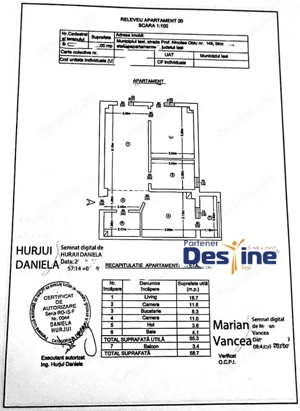 Apartament 3 camere 59 mp etaj intermediar loc parcare boxă mobilat Păcurari - imagine 16