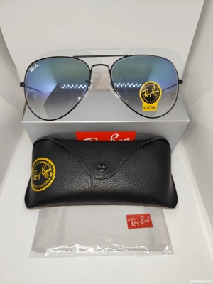 Ochelari de soare Ray Ban Aviator 3026 Black Frames Gradient Lens
