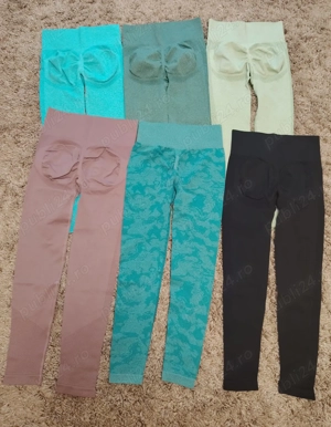 Colanti Fitness moderatori push up cu talie inalta S si M - imagine 5