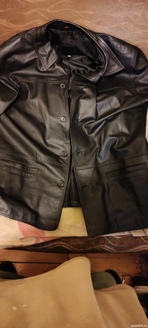 haina piele barbati 