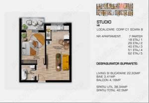 Metrou Berceni 2 minute Ap 2 cam tip Studio  - imagine 6