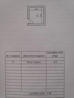 Boxa   Spatiu de depozitare 5 m patrati, strada Batistei, zona Universitate