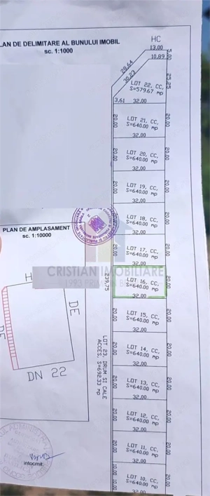 Teren 640 mp, deschidere 20 m, Cartier Rezidential - imagine 2