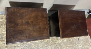 2 buc Noptiera Vintage din lemn Stil Neo Baroc cu elemente sculptate - imagine 5