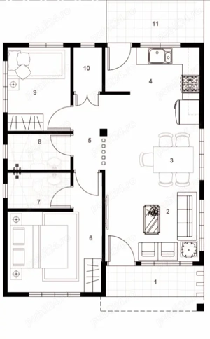 Casa cu 2 camere de vanzare 