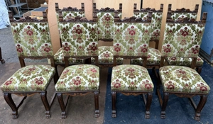 8 buc Scaun Vintage din Lemn Stil Neo Baroc; Scaun solid