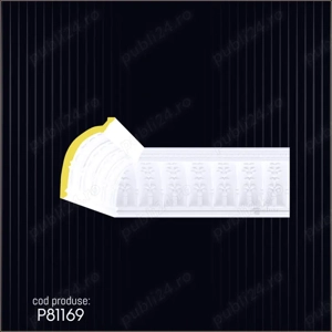 Cornisa decorativa din poliuretan dur pentru interior si exterior