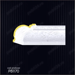 Cornisa decorativa din poliuretan dur pentru interior si exterior