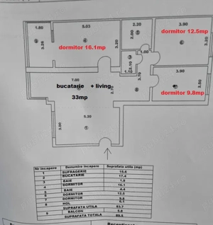 Apartament 4 camere --E3 -(MEDUZEI ) etajul 3 - imagine 4