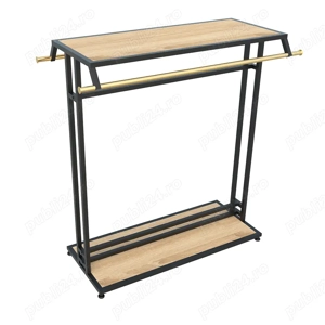 Stender negru tip masa cu bara aurie FLEX 33 