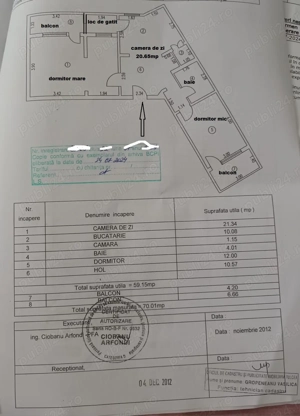 Apartament 2 camere 70mp (transformat in 3 camere ) PIATA CIVICA  - imagine 14