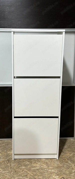 2 buc Pantofar alb tip Ikea; Dulap incaltaminte cu 3 compartimente