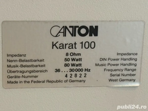 Canton Karat 100 Boxe Hi-Fi, Studio, Home Audio - imagine 5