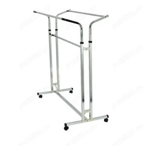 Stender metal umerase haine, cromat, cu doua bare, reglabil pe inaltime, TT001 C - Total Tehnic Srl