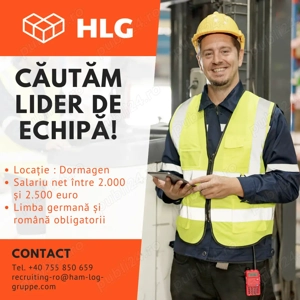 Angajăm Teamleader depozit Germania-contract german!