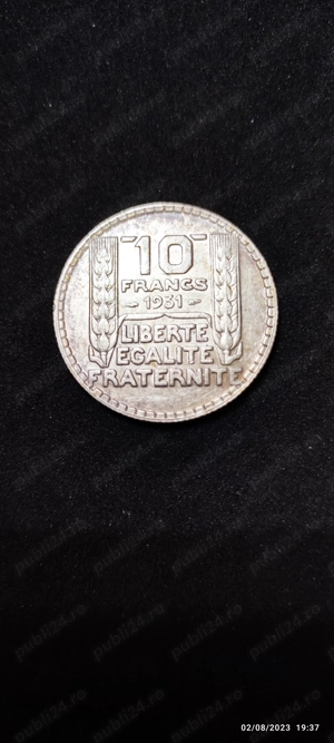 Moneda argint 10 Francs, FRANTA, 1931 - imagine 2