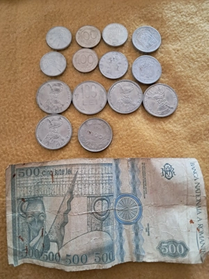 Monezi + moneda cu eclipsa totala de soare din 1999