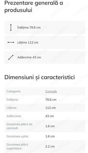 Comoda 6 sertare culoare stejar sonoma - imagine 2