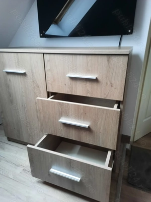 Comoda 3 sertare și compartiment cu polita - imagine 2