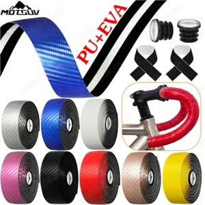 Ghidolina carbon lucioasa moale confortabilă ghidon bicicletă cursiera antiderapanta spuma Eva + PU - imagine 3