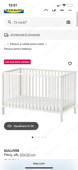 Vând pătuț bebe Ikea
