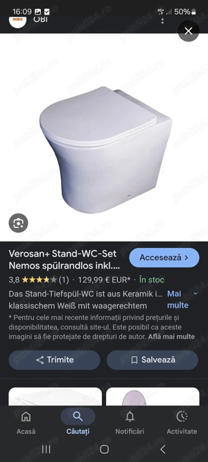 Vand vas wc ceramica