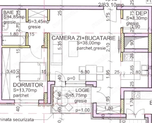 Apartament 2 camere, 63 mp, Semifinisat, Zona Andrei Muresanu - imagine 2