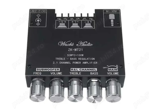 Amplificator audio 2.1 2x50W+100W Bluetooth V5.0