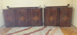 Mobila curbata cu furnir din trandafir camera de zi vintage 