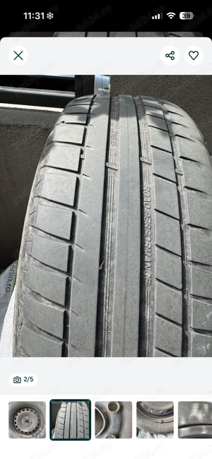 Vand set 4 jante cu anvelope vara Riken. Se pot vinde si 2 cate 2. Anvelope 195/65/15 jantele 5x112  - imagine 5