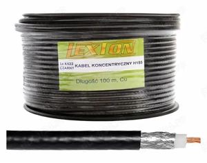 Cablu coaxial H155 100m negru