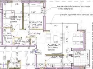 Apartament cu 3 camere, 92 mp, bloc Premium- zona Andrei Muresanu - imagine 8