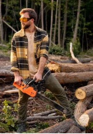 Tai lemne pentru foc cu drujba la domiciliu clientului - imagine 2